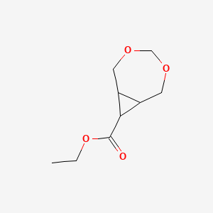 molecular formula C9H14O4 B12084684 cis, trans, trans-3,5-Dioxa-bicyclo[5.1.0]octane-8-carboxylic acid ethyl ester 