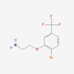 molecular formula C9H9BrF3NO B12084749 2-[2-Bromo-5-(trifluoromethyl)phenoxy]ethan-1-amine 
