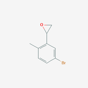 molecular formula C9H9BrO B12084763 2-(5-Bromo-2-methylphenyl)oxirane 