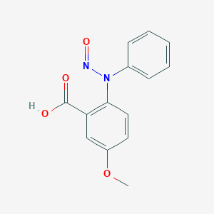 molecular formula C14H12N2O4 B12084787 Benzoic acid, 5-methoxy-2-(nitrosophenylamino)- CAS No. 680214-98-6