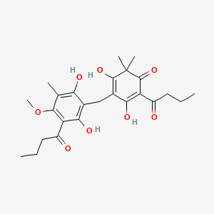 molecular formula C25H32O8 B1208479 Aspidin CAS No. 584-28-1
