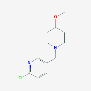molecular formula C12H17ClN2O B12084791 2-Chloro-5-((4-methoxypiperidin-1-yl)methyl)pyridine 