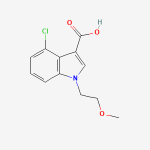 molecular formula C12H12ClNO3 B12084802 4-Chloro-1-(2-methoxy-ethyl)-1H-indole-3-carboxylic acid 