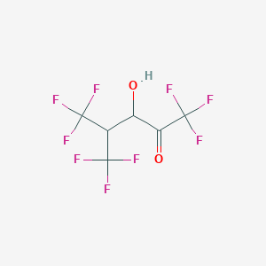 molecular formula C6H3F9O2 B12084835 1,1,1,5,5,5-Hexafluoro-3-hydroxy-4-(trifluoromethyl)pentan-2-one 