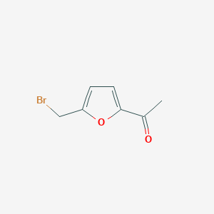 molecular formula C7H7BrO2 B12084862 Ethanone, 1-[5-(bromomethyl)-2-furanyl]- CAS No. 114430-54-5