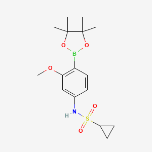 molecular formula C16H24BNO5S B12084880 N-(3-Methoxy-4-(4,4,5,5-tetramethyl-1,3,2-dioxaborolan-2-yl)phenyl)cyclopropanesulfonamide 