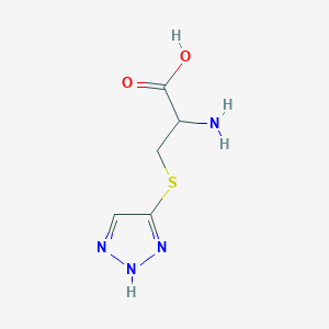 molecular formula C5H8N4O2S B12084906 2-Amino-3-(1H-1,2,3-triazol-5-ylsulfanyl)propanoic acid 
