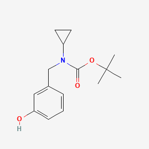 molecular formula C15H21NO3 B12084928 tert-butyl N-cyclopropyl-N-[(3-hydroxyphenyl)methyl]carbamate 
