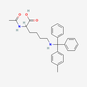 molecular formula C28H32N2O3 B12084949 2-Acetamido-6-[[(4-methylphenyl)-diphenylmethyl]amino]hexanoic acid 