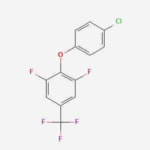 molecular formula C13H6ClF5O B12084977 2-(4-Chlorophenoxy)-1,3-difluoro-5-(trifluoromethyl)benzene 