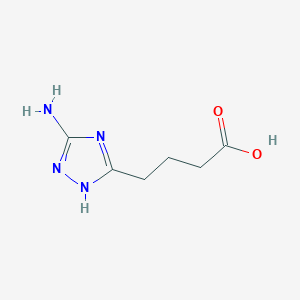 molecular formula C6H10N4O2 B12084987 4-(5-Amino-1H-1,2,4-triazol-3-yl)butanoic acid 