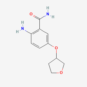 molecular formula C11H14N2O3 B12085022 2-Amino-5-((tetrahydrofuran-3-yl)oxy)benzamide 