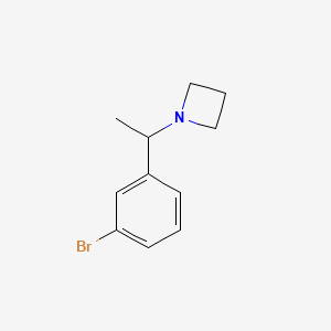 molecular formula C11H14BrN B12085055 1-[1-(3-Bromophenyl)ethyl]azetidine 