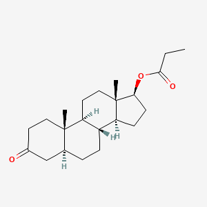 molecular formula C22H34O3 B1208507 Dihydrotestosterone propionate CAS No. 855-22-1