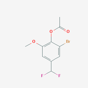 molecular formula C10H9BrF2O3 B12085070 2-Bromo-4-(difluoromethyl)-6-methoxyphenyl acetate 