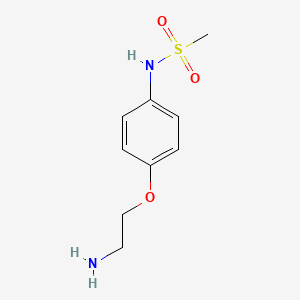 molecular formula C9H14N2O3S B12085076 N-[4-(2-aminoethoxy)phenyl]methanesulfonamide 