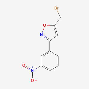 molecular formula C10H7BrN2O3 B12085079 5-(Bromomethyl)-3-(3-nitrophenyl)-1,2-oxazole CAS No. 5301-03-1