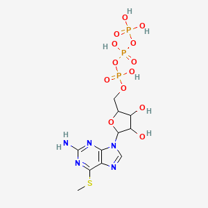 molecular formula C11H18N5O13P3S B12085102 6-Methylthioguanosine-5'-triphosphate sodium salt-10 mM aqueous solution 