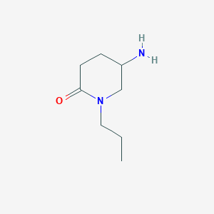 molecular formula C8H16N2O B12085153 5-Amino-1-propylpiperidin-2-one 