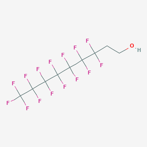 molecular formula C7F15CH2CH2OH<br>C9H5F15O B12085155 3,3,4,4,5,5,6,6,7,7,8,8,9,9,9-Pentadecafluorononan-1-ol CAS No. 755-02-2