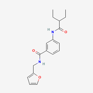 3-[(2-ethyl-1-oxobutyl)amino]-N-(2-furanylmethyl)benzamide