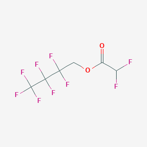 molecular formula C6H3F9O2 B12085171 Acetic acid, 2,2-difluoro-, 2,2,3,3,4,4,4-heptafluorobutyl ester CAS No. 1365807-94-8