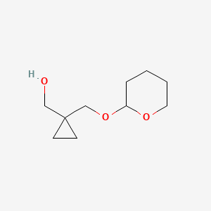 molecular formula C10H18O3 B12085199 1-[[(Tetrahydro-2H-pyran-2-yl)oxy]methyl]cyclopropanemethanol 
