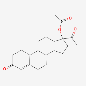 molecular formula C23H30O4 B12085202 (17-acetyl-10,13-dimethyl-3-oxo-2,6,7,8,12,14,15,16-octahydro-1H-cyclopenta[a]phenanthren-17-yl) acetate 