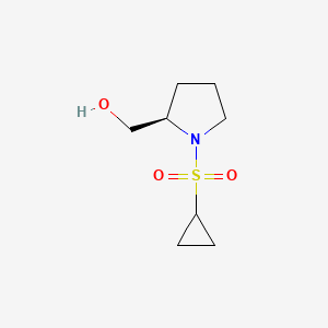 molecular formula C8H15NO3S B12085219 [(2R)-1-(cyclopropanesulfonyl)pyrrolidin-2-yl]methanol 
