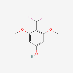 molecular formula C9H10F2O3 B12085254 4-(Difluoromethyl)-3,5-dimethoxy-phenol 