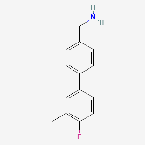 molecular formula C14H14FN B12085296 (4'-Fluoro-3'-methyl-[1,1'-biphenyl]-4-yl)methanamine 