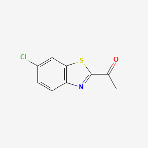 molecular formula C9H6ClNOS B12085337 Ethanone, 1-(6-chloro-2-benzothiazolyl)-(9CI) 