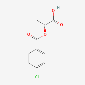 molecular formula C10H9ClO4 B12085376 (2S)-2-[(4-Chlorobenzoyl)oxy]propanoic acid CAS No. 1047975-16-5