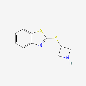 molecular formula C10H10N2S2 B12085381 2-(Azetidin-3-ylsulfanyl)-1,3-benzothiazole CAS No. 931581-80-5