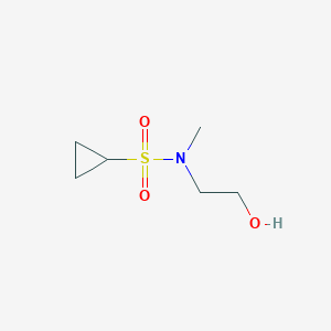 molecular formula C6H13NO3S B12085393 N-(2-hydroxyethyl)-N-methylcyclopropanesulfonamide 