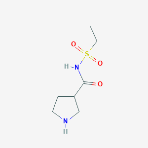 molecular formula C7H14N2O3S B12085396 N-(Ethanesulfonyl)pyrrolidine-3-carboxamide 