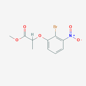 molecular formula C10H10BrNO5 B12085419 Methyl 2-(2-bromo-3-nitrophenoxy)propanoate 