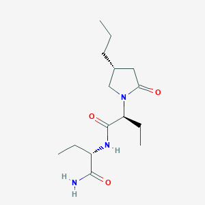 molecular formula C15H27N3O3 B12085485 (S)-N-((S)-1-Amino-1-oxobutan-2-yl)-2-((R)-2-oxo-4-propylpyrrolidin-1-yl)butanamide 