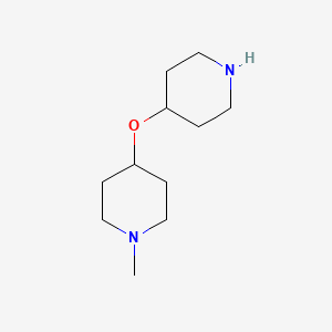 molecular formula C11H22N2O B12085487 1-Methyl-4-(piperidin-4-yloxy)piperidine 