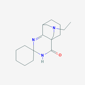 10-ethyl-5,6,7,8-tetrahydrospiro[4a,8-(methanoiminomethano)quinazoline-2,1'-cyclohexan]-4(3H)-one