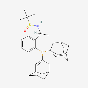 molecular formula C32H48NOPS B12085495 (R)-N-[(S)-1-[2-[Di(adamantan-1-yl)phosphino]phenyl]ethyl]-2-methylpropane-2-sulfinamide 