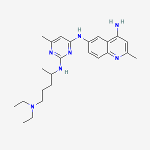 N6-[2-[5-(diethylamino)pentan-2-ylamino]-6-methyl-4-pyrimidinyl]-2-methylquinoline-4,6-diamine