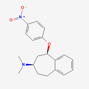6,7,8,9-Tetrahydro-N,N-dimethyl-5-(nitrophenyl)oxy-5H-benzocycloheptene-7-amine fumarate