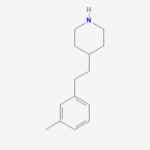 molecular formula C14H21N B12085656 4-[2-(3-Methylphenyl)ethyl]piperidine 