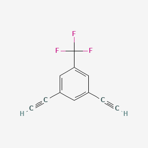 molecular formula C11H5F3 B12085684 1,3-Diethynyl-5-(trifluoromethyl)benzene 