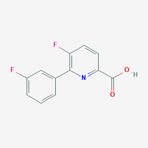 molecular formula C12H7F2NO2 B12085745 5-Fluoro-6-(3-fluorophenyl)picolinic acid 