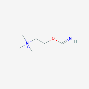 molecular formula C7H17N2O+ B1208578 (2-Acetimidoxy)ethyltrimethylammonium chloride CAS No. 73264-87-6