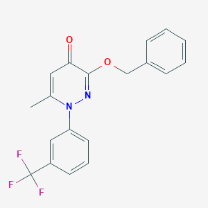 4(1H)-Pyridazinone, 6-methyl-3-(phenylmethoxy)-1-(3-(trifluoromethyl)phenyl)-