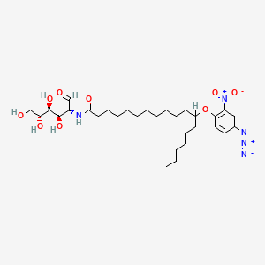 molecular formula C30H49N5O9 B1208581 12-(4-Azido-2-nitrophenoxy)stearoylglucosamine CAS No. 67576-26-5