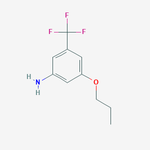 molecular formula C10H12F3NO B12085902 3-Propoxy-5-(trifluoromethyl)aniline 
